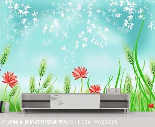 生产弱溶剂无缝壁布/弱溶剂无纺纸/个性化壁画