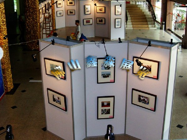 室内活动八棱柱展架，书画折叠展架，展览隔墙材料厂