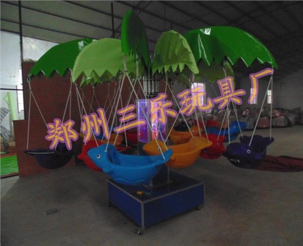 转旋小飞鱼器材/椰子树儿童小飞鱼游乐设备