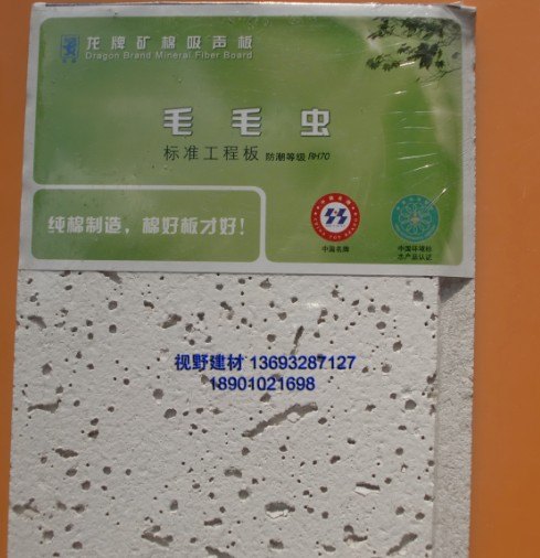 龙牌毛毛虫矿棉吸音板