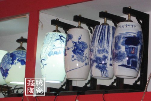 青花瓷灯具，陶瓷台灯灯具
