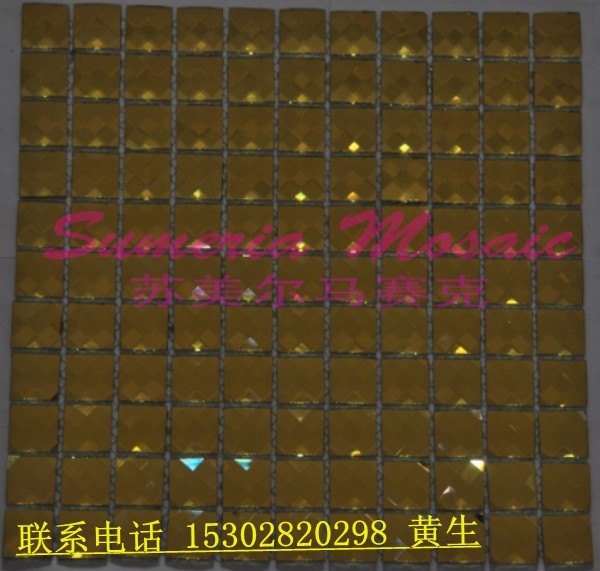 供应长乐高品质玻璃马赛克 宾馆装修用玻璃背景墙