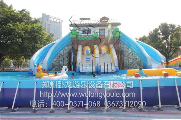 卧龙游乐厂家直销 移动游泳池 图片
