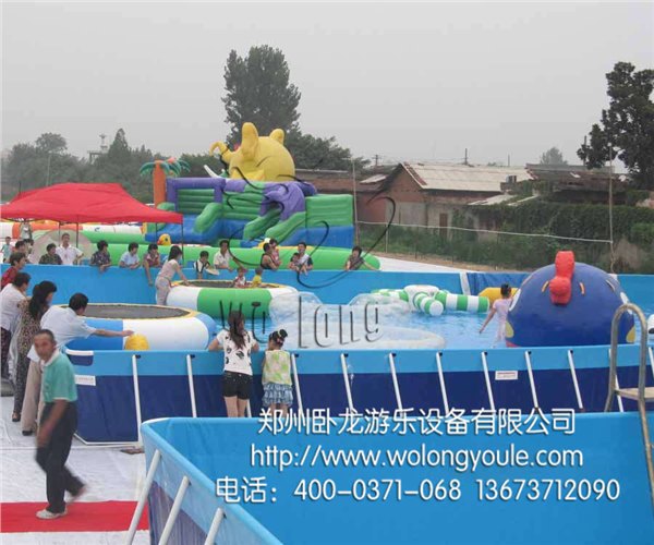 移动游泳池现货批发 卧龙游乐品牌生产厂家