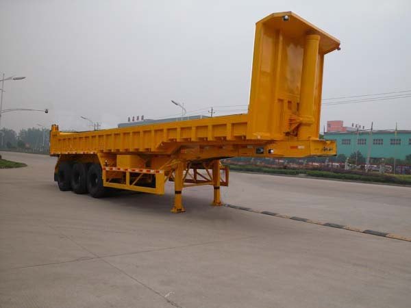 3桥自卸半挂车，11米后翻自卸式挂车，自卸挂车价格
