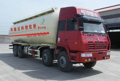 38立方粉粒物料运输半挂车 粉粒物料罐车