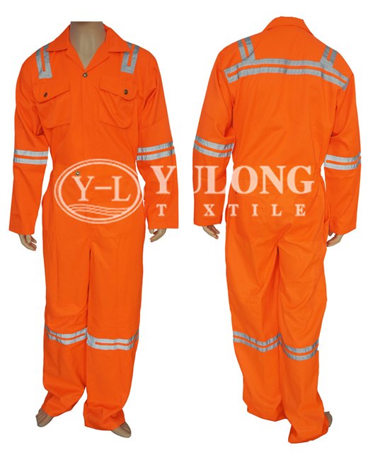 荧光橙色连体服