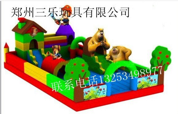 湖北熊出没之冒险记儿童跳跳床【爆款爆款】中型充气跳跳床