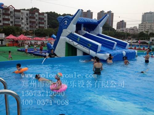 卧龙游乐 支架游泳池价格 动漫水世界 充气玩具
