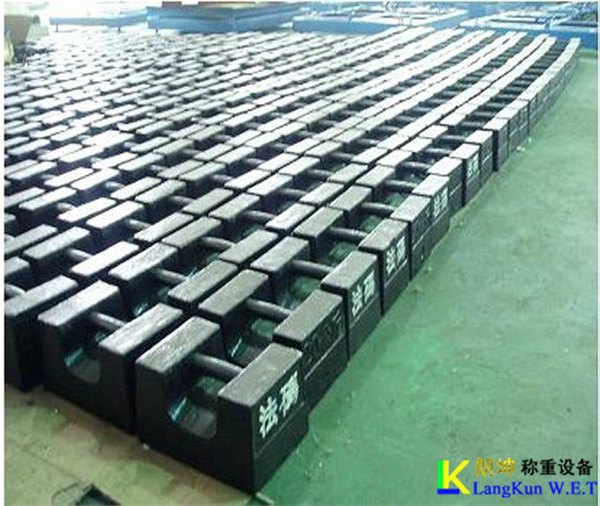 上海锁型铸铁砝码厂家，25kg标准铸铁砝码批发