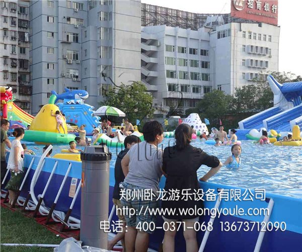 移动支架游泳池价格 动漫水世界 图片 充气玩具