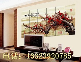 杭州三维立体玻璃背景墙立体玻璃移门