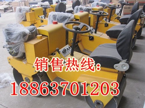 超强悍小型座驾式压路机方向盘式振动压路机振动碾