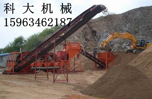 人工制砂洗砂生产线|土包砂制沙设备|kd-100山沙清洗机械