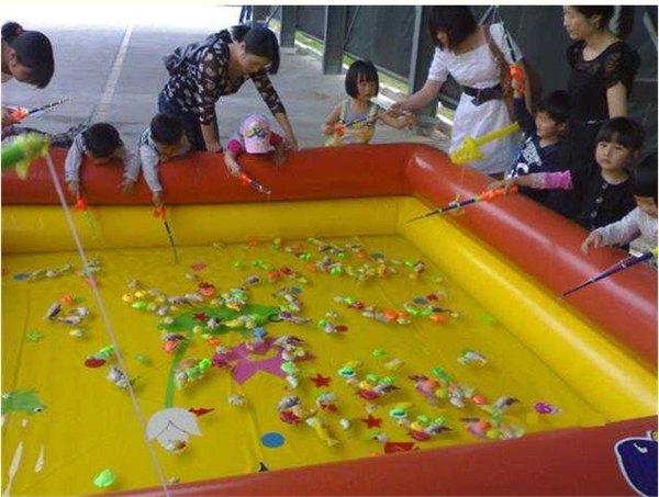 儿童充气钓鱼池/室内充气式摸鱼池/湖北黄石小孩鱼池