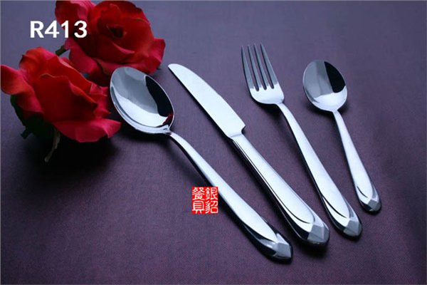 黄钻系列不锈钢餐具 不锈钢套装西餐具 酒店用品刀叉