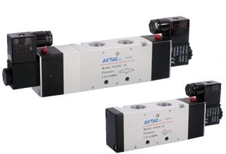 亚德客二位五通双电电磁阀4V420-15