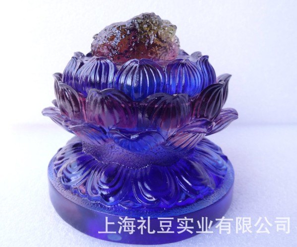 琉璃莲花台 琉璃舍利子佛函
