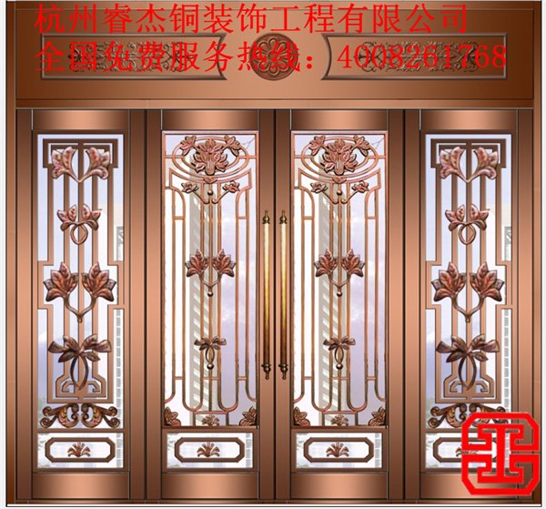 高品质、高质量的铜装饰 别墅铜门 家庭铜门