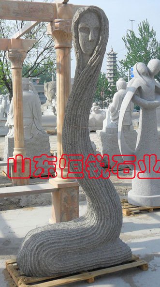 hr009抽象长发美女艺术体雕塑