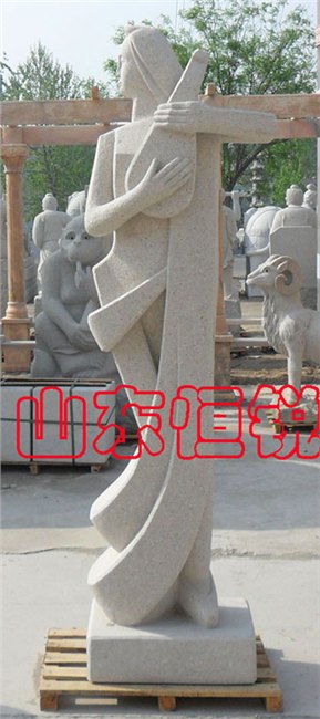 hr019花岗岩拉小提琴女艺术雕塑