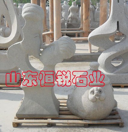 hr037花岗岩抽象坛子艺术体雕塑