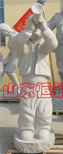 hr042黄金麻吹笛男孩艺术雕塑