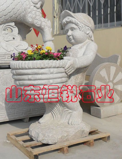 hr046花岗岩抱篮孩艺术雕塑