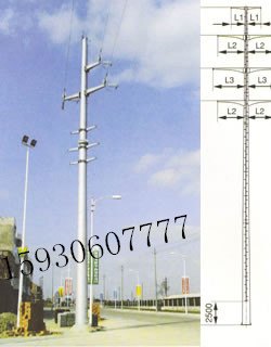 双回路转角电力钢杆-10M双回路转角电力钢杆