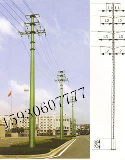18M单回路转角电力钢杆-10KV单回路转角电力钢杆