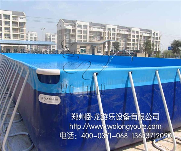 室外支架水池品牌 卧龙游乐 厂家直销 图片