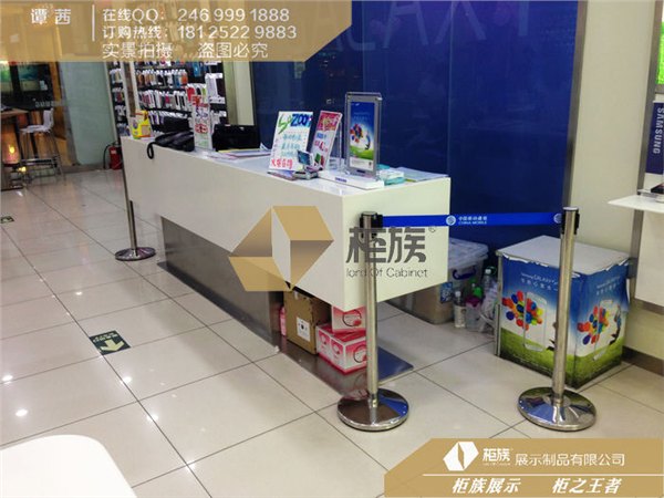 供应青岛不锈钢三星收银台直销，三星收银台厂家制作