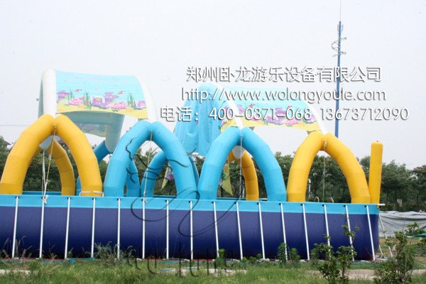 移动游泳池价格 遮阳框架游泳池 卧龙游乐
