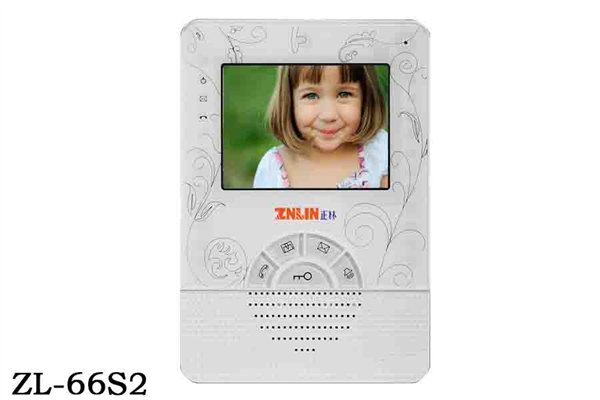 彩色数字可视对讲分机ZL-66S2，珠海正林电子楼宇对讲系统原理接线