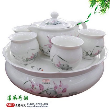 供应高档茶具套装礼品 手绘陶瓷茶具 