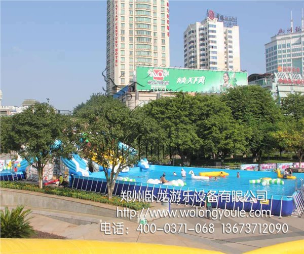 支架充气游泳池 卧龙游乐 支架游泳池图片