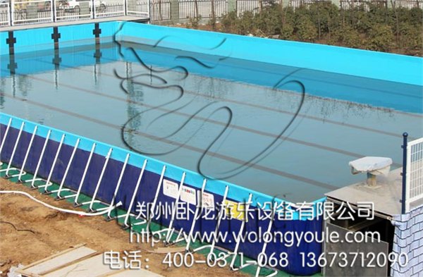 支架式游泳池 卧龙游乐 移动水乐园图片