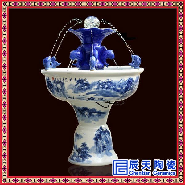 陶瓷喷泉 可以在室内装饰的小喷泉