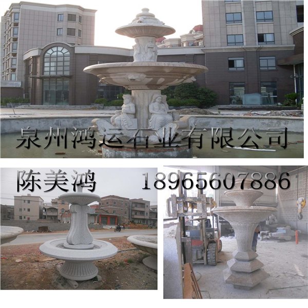 埃及米黄喷水池，花岗岩喷水池，大理石喷水池