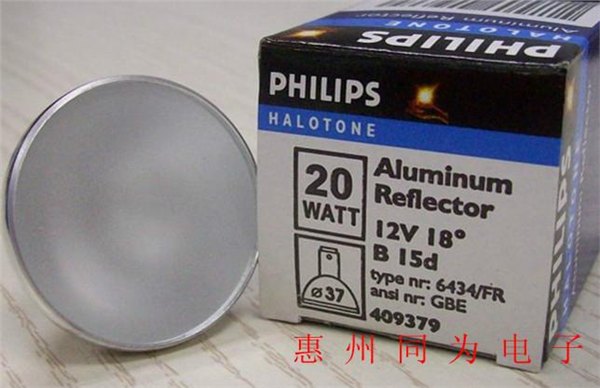 供应飞利浦PHILIPS卤素灯泡 6434/FR 12V20W光学灯泡