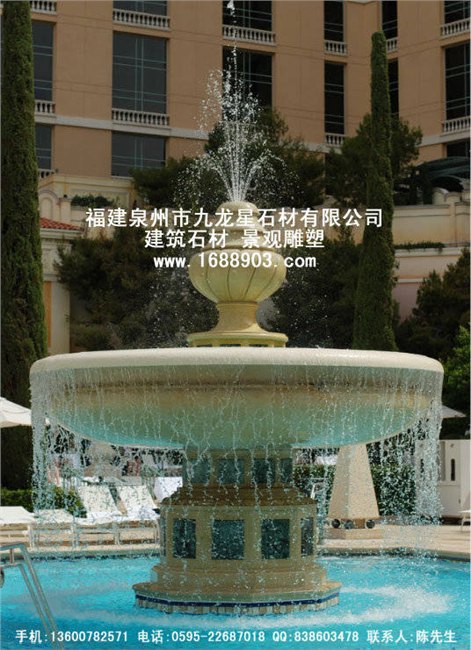 石材水钵，石雕水钵，石雕喷水池，跌水钵