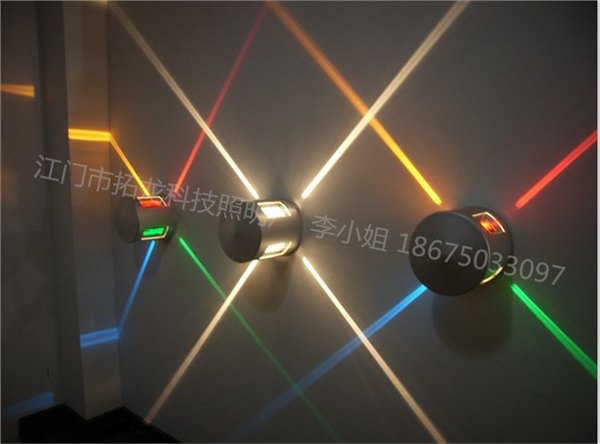 4色4透光LED墙面壁灯防水户外LED壁灯