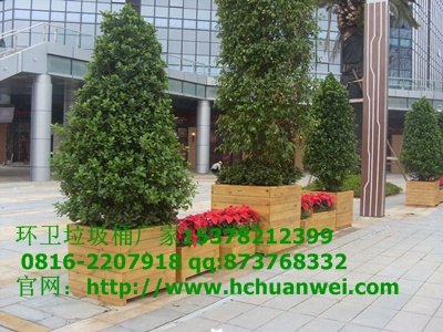 都江堰花盆厂家直供办公室,机场成都,户外木条花盆,环保木花盆