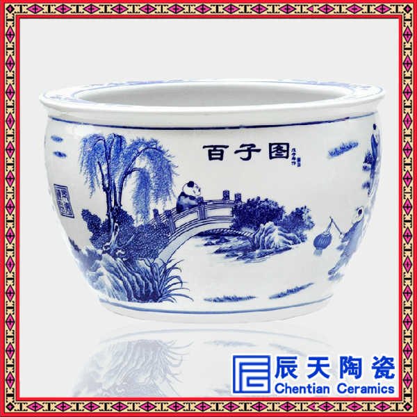 定做陶瓷大缸   定做陶瓷鱼缸  定做陶瓷酒缸   国画山水大缸定做