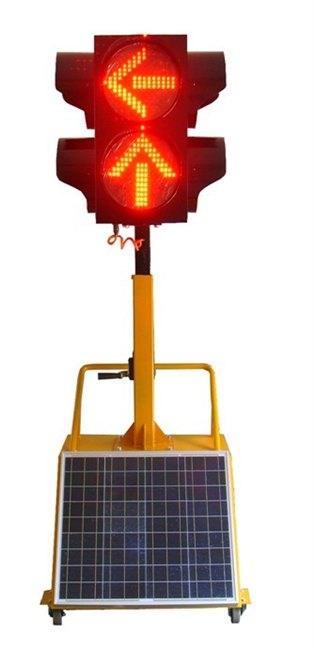 太阳能施工信号灯，太阳能移动信号灯