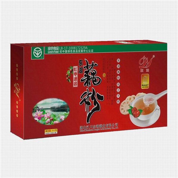 供应湖北特产盒装红枣速溶藕粉（312克）