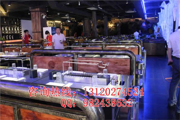 全自动烧烤炉、很久以前自动烧烤炉、涮烤一体桌价格、自助烧烤设备