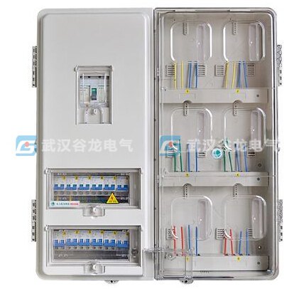 左右结构六表透明塑料电表箱销售