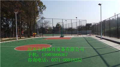 供应周口优质塑胶运动室外羽毛球场10mm，SJ-13