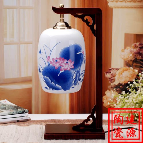 陶瓷台灯，酒店装饰陶瓷灯具，居家卧室陶瓷灯具